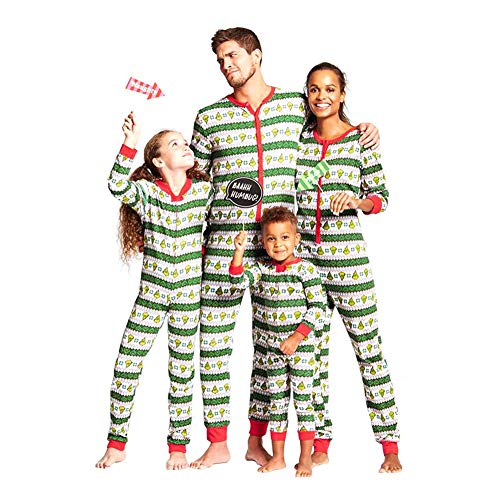 Hzjundasi Family Christmas Pyjamas Jumpsuits - Christmas Printed Jumpsuit Parent-Child Bodysuit Family Pajamas Homewear