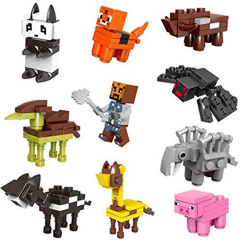 Jellydog Toy Mini Building Blocks Animals, 10 in 1 Animals Building Sets,Party Favors for Kids, Stem Learning Toys, Mini Building Blocks Sets for Goodie Bags, Prize,Cake Topper