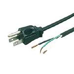 GPC002C Jameco Valuepro Power Cord, AWG 18/3, SVT, Pigtail, 8' Length, Black