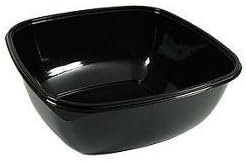 Sabert 80 oz. Black Square Plastic Catering Bowl - 50 per case