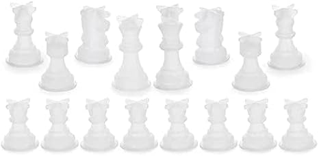 16Pcs/Set Chess Mold for Resin Silicone Chess Resin Mold Chess Crystal Epoxy Casting for Making Birthday,Casting Molds,Jewelry Supplies
