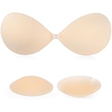 RELIRELIA Women's Sticky Self Adhesive Invisible Strapless Reusable Silicone Push Up Backless Bra
