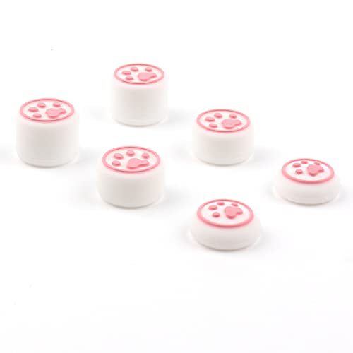 ROTOMOON 6 Pcs Cute Thumb Grip Button Cap Compatible with Nintendo SwitchOLEDLITE Joy-Con Controller Accessories