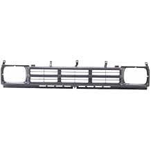 CarPartsDepot Front Black Grille - Compatible with 1990-1992 Nissan D21 Base SE, Perfect Fit for 6231086G00 NI1200120