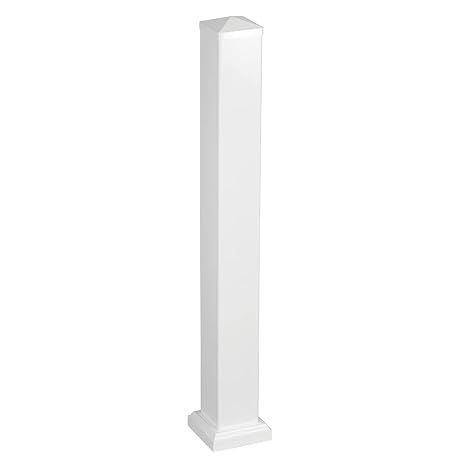 Fypon 38" H x 4" Outside Width & Depth Premium Complete Post Kit, White
