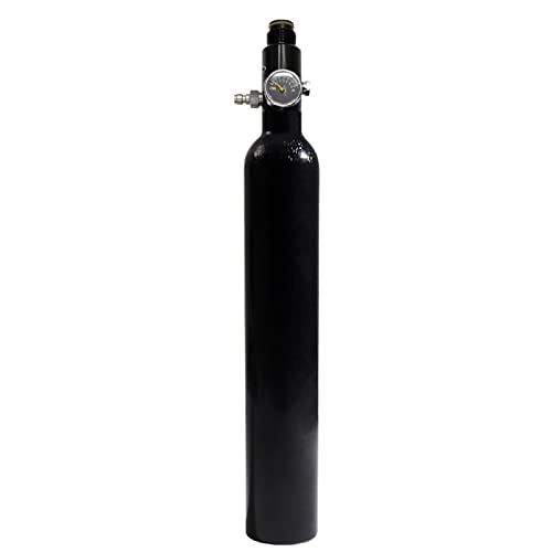 TUXING 4500Psi PCP Paintball Tank 0.38L 4500psi CE Approved Aluminum Cylinder with Paintball Regulator Valve Regulator Gauge Output Pressure:2200psi-58-18NUF