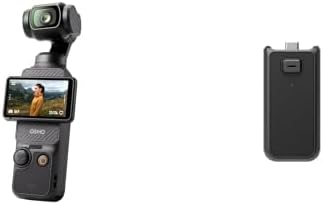 DJI Osmo Pocket 3 Power Expansion Combo, Vlogging Camera with Battery Handle for Over 4h of Recording Time, 1 CMOS & 4K120 fps, 3-Axis Stabilization, Face/Object Tracking, Digital Camera for YouTube