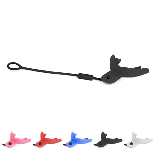 SISU Tether Mouthguard - Pre-Formed Protection with Strap for Football, Hockey, Lacrosse, Caged-Helmet Sports - Remoldable Up to 20 Times - Works for Braces - Non Toxic