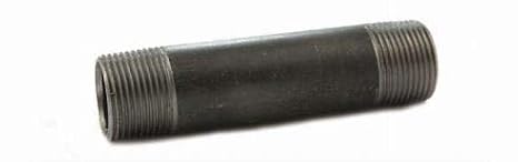 10 Pack 1/2" Black Iron Pipes - DIY Pipe Furniture - 1/2-Inch Threaded Pipe Nipples - Industrial Piping - Plumbing