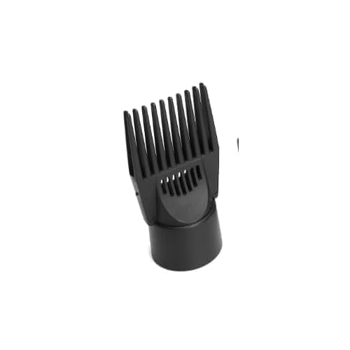Black Hair Dryer Comb Attachment for Straightening and Detangling - Nozzle Plastic Hairdressing Salon Blow Comb for Curly, Natural Hair - Styling Tool Accessories