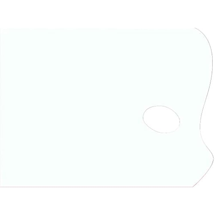 , Disposable Paper Palette Pad with Thumb-Hole, 50 Sheets - White, 9 x 12 Inches