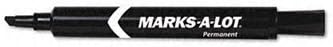 AVE08888 Permanent Marker, Large Chisel Tip, Black