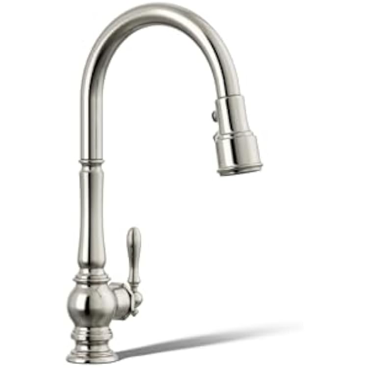 KOHLER K-99259-SN Artifacts Kitchen Sink Faucet, 17.63 x 4.31 x 8.50 Inches, Vibrant Polished Nickel