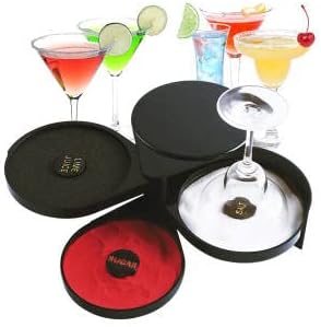 3 Tier Bar Glass Rimmer, Sugar Salt Glass Rimming with 3 Swing | Black Plastic 3-Tier Bar Glass Rimmer Bartender Tool for Margarita and Cocktail