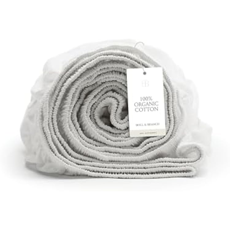 Boll & Branch Signature Hemmed Fitted Sheet - King, White - 100% Organic Cotton - 1 Fitted Sheet Only