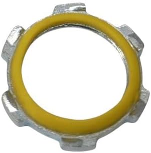 1/2 Inch Steel Sealing Lock Nut - Electrical Conduit Locknut with PVC Molded Gasket for A Weatherproof Seal and Zinc Plated for Corrosion Resistance - 1-Pack