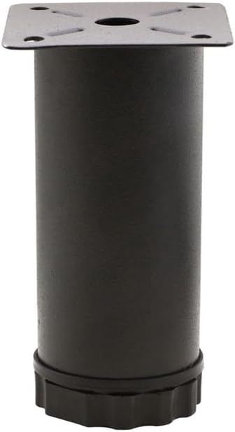 EYM 4 Adet Mobilya Ayağı Metal 8 cm Ayarlı 42 mm Mat Siyah Ayak