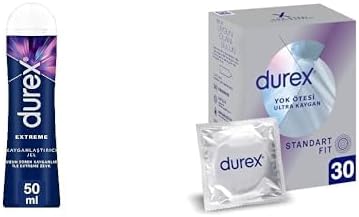 Durex Extreme Kayganlaştırıcı Jel 50 ml (1 x 50 ml) ve Durex Yok Ötesi Ultra Kaygan İnce Prezervatif 30'lu