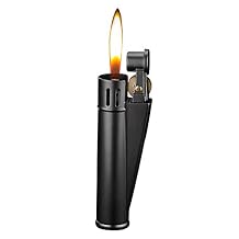 Retro Kerosene Lighter Antique Style Outdoor Windproof Lighter Lightweight and Portable Metal Oil Lighter Camping Hiking Fire Starter Best Gift for Smoker (Black)
