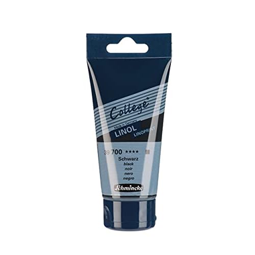 Schmincke - College Linol, Artists Black Lino Printing Ink, 75 ml Tube, Water-Based, Lightfast, Even Print