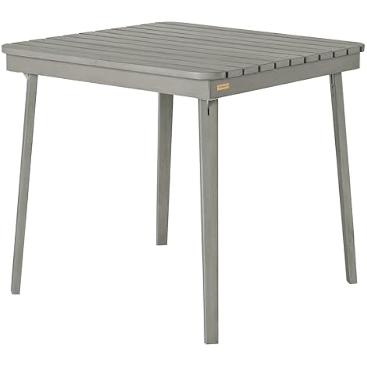 Stakmore Outdoor Wood Folding Table, Gray Finish No Assembly Required, Space-Saving Design