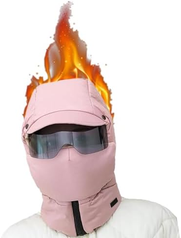 Windproof Full Cover Outdoor Riding Mask with Glasses, Winter HatmaskGoggles Ski Hat, Mask Windproof Glasses