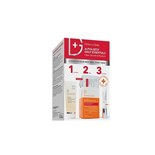 Dr Dennis Gross Alpha Beta Daily Essentials Mini Kit Extra Strength | 3 Step Routine For Clear, Smooth, and Radiant Skin | $122 Value