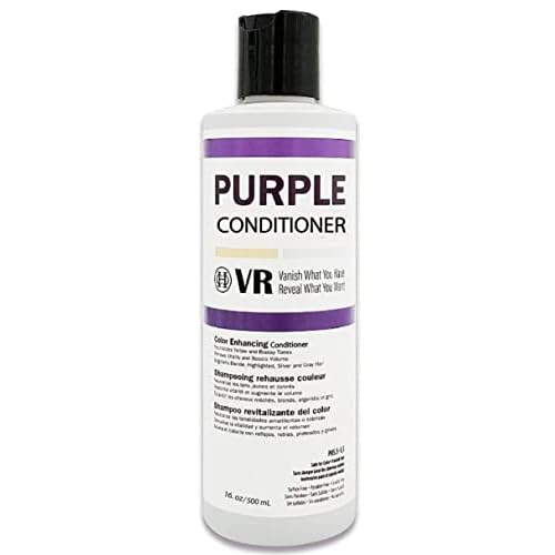 VR Color Enhancing Hydrating Purple Conditioner by Cocohoney, Moisturizes Dry and Damaged Hair, Leaves Hair Silky and Bright, Renews Vitality in Blonde, Highlighted, and Gray Hair, PH3.5~4.5, Safe for Color-Treated Hair 16 fl oz