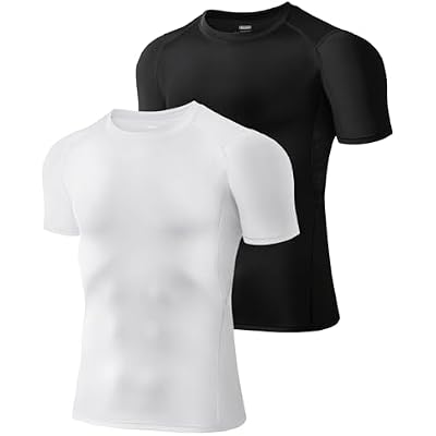 Mens Compression Shirts, Short Sleeve T-Shirt Athletic Compression Tops Workout Sports Base Layer Undershirt