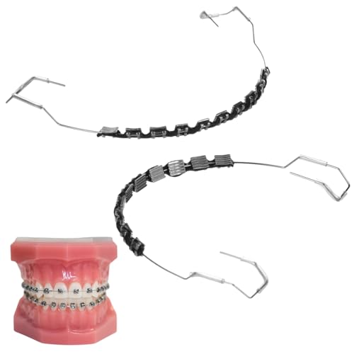 Classroom Demonstration, Fashionable Black Braces For Teeth, Practice Ideal, Metal Wire Brackets With Orthodontic Ligatures, Temporary Fake Braces Kit, For Dental Students