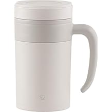 Zojirushi SE-KAE48WZ Stainless Tea Tumbler with Handle, 16-Ounce, Off White