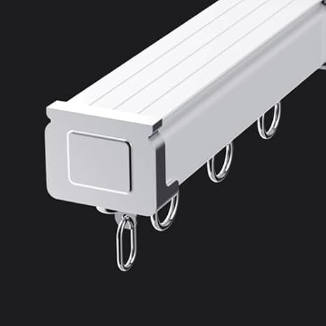Adjustable Recessed Ceiling Curtain Rail System - Hidden Aluminum Track for Luxury Interiors, Hotel Suites, Walk-in Closets & Dressing Rooms (2.2m/7.2ft)