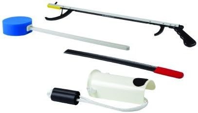 FabLife Standard ADL Hip/Knee Equipment Kit Reacher - 26 Inch Length/Shoehorn - 18 Inch Length, 86-0070 - Sold by: Pack of One