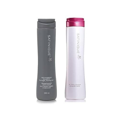Anti-Hairfall Shampoo and Glossy Repair Conditioner Set, Gray and White, 280ml, Pack of 1 shampoo