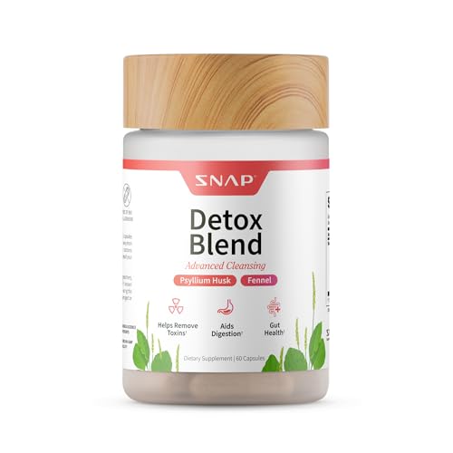 Snap Supplements Detox Cleanse Capsules - Advanced Blend for Full Body Detox & Cleanse, Flush Out Toxins, Improve Digestion & Gut Health, Cleanse and Detox, Licorice & Ginger Root 60 Capsules