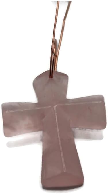 Gemstone Pendants Healing Crystal Crosses with Copper Wire for Necklace