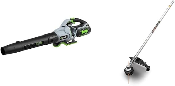 LB6504 650 CFM Variable-Speed 56-Volt Lithium-ion Cordless Leaf Blower & STA1500 15-Inch String Trimmer Attachment for EGO 56-Volt Lithium-ion Multi Head System