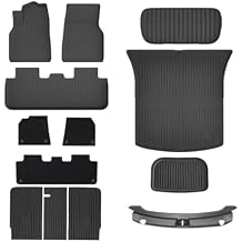 Non-Slip Cargo Liners Trunk Door Sill Guard Compatible with Tesla Model Y Launch 2025 TPE Floor Mats Carpets All-Weather Accessories(DL-13PCS,Right-Hand Drive)