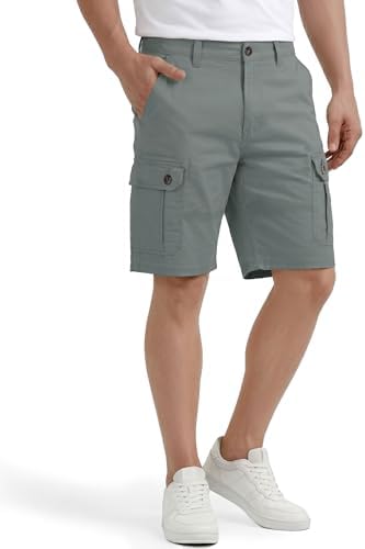 NY Threads Mens Cargo Shorts Relaxed Fit Cotton Casual Work Outdoor Hiking Shorts with Multiple Pockets
