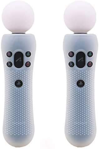 Replacement 1Pair Anti-Slip Silicone Cover Rubber Protective Skin Case Cover for PS4 VR Move PS Move Motion Controller