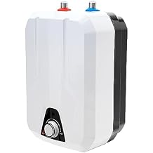 110V Electric Tankless Water Heater, 1500W Mini-Tank Hot Water Heater Portable Hot Water Heater, Instant Hot Water Heater for Offices, Sinks, Kitchens, Apartments, Bathrooms, RVs,