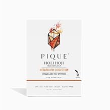Pique Holi Hoji - Hojicha Roasted Matcha Green Tea Powder, Supports Digestion, Metabolism, Calm Energy, and Healthy Immunity - 28 Single Serve Sticks (Pack of 1)