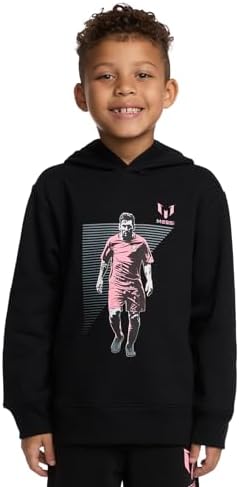 Messi Boys Long Sleeve, Standard Fit Hoodie Sweatshirt, Comfortable Fleece