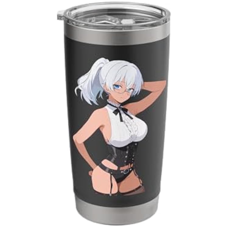 Sexy Waifu Anime Girl Glasses Lingerie Japanese Art Style Stainless Steel Insulated Tumbler