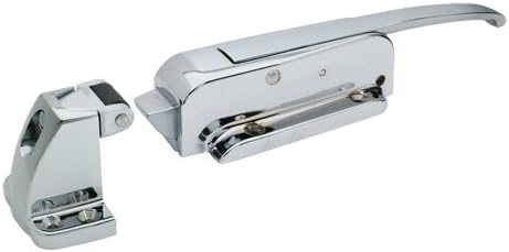 Kason K56-CB01 Walk-In Safety Chrome Latch Complete with K56-CB03 Strike (Offset 3/4" to 1-1/2")