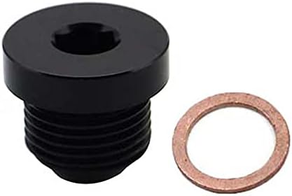 Magnetic Engine Oil Drain Plug for Porsche 911 986 996 997 Boxster Cayman Cayenne,Billet Aluminum 18x1.5M DKEKE (Color : Black)