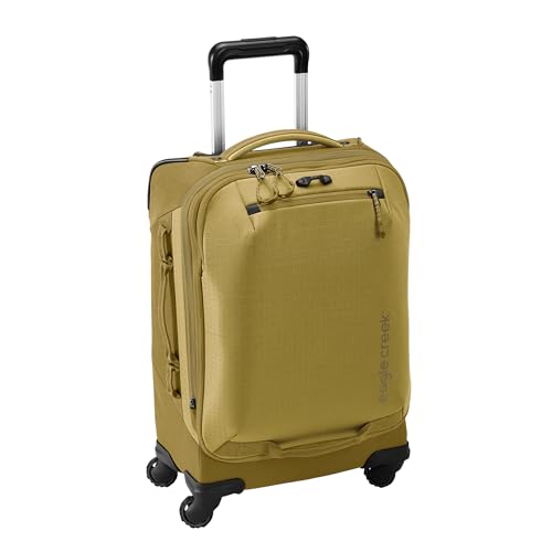 eagle creek Expanse 4-Wheel 21.5 International Carry-On Luggage - Rolling Four-Wheel Carry-On Luggage for Easy Travel - Lockable Zippers - Expandable Main Compartment - Telescoping Handles -Gold