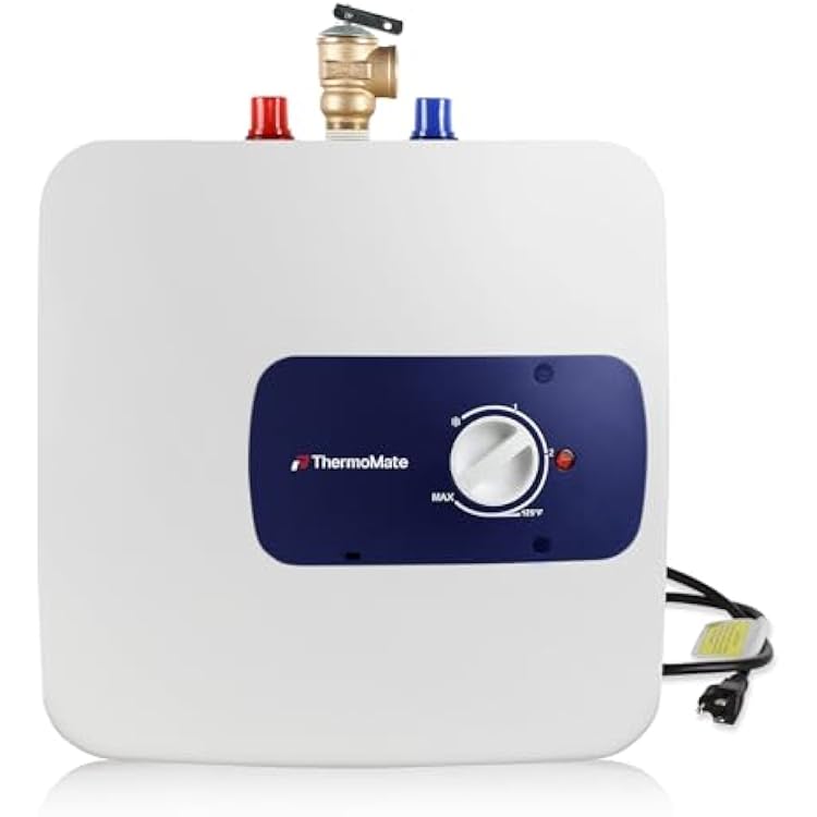 ThermoMate Mini Tank Water Heater Electric, 4 Gallons Small Under Sink Water Heater for Point of Use Instant Hot Water 110V 120V, Wall or Floor Mounted, UL Listed ES400