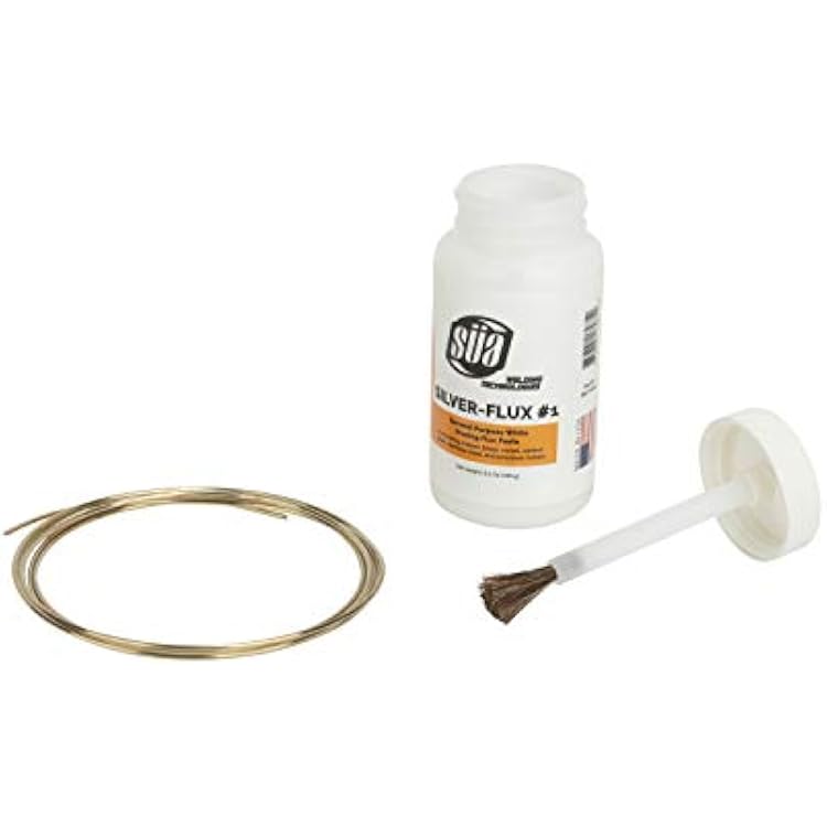 SUA - Silver Brazing Solder Wire - 45% - AWS BAg-5 - Size: 116 - 1 Troy Ounce  6.5 Oz Flux