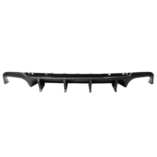 Custom Fit Rear Diffuser Compatible with 2013-2014 Ford Mustang Shelby GT500 Only, GT500 Style Diffuser Lip  V4 Style Fin PP Rear Bumper Lip Splitter Spoiler Matte Black